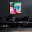 «Breaking Sky» par Marion Griese, art mural en verre acrylique, 36 po x 36 po-101625074