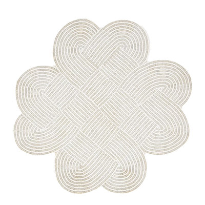 Knot Placemats - White & Silver