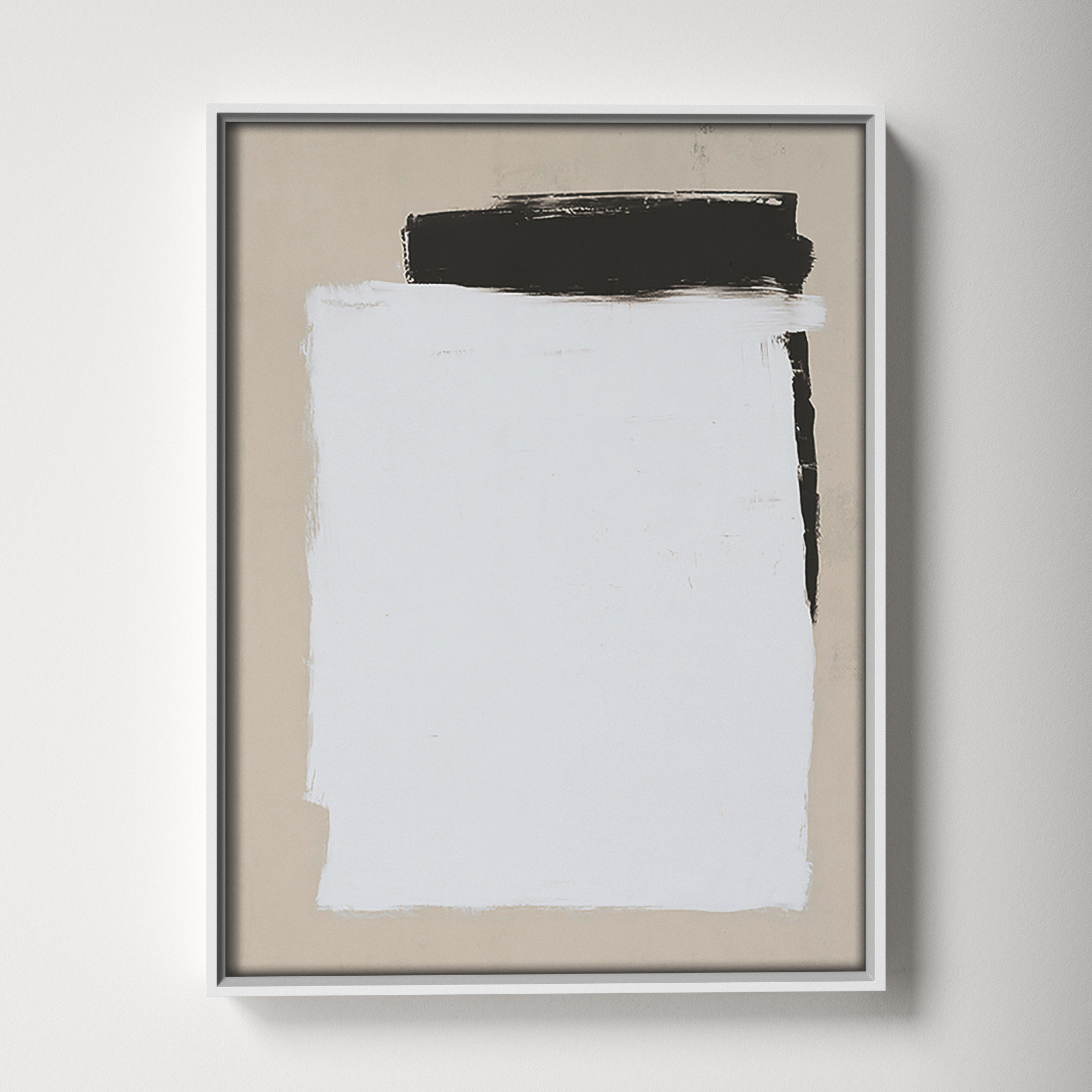 Two Mirrors, White, 25.5" H x 19.5" W, Framed Canvas