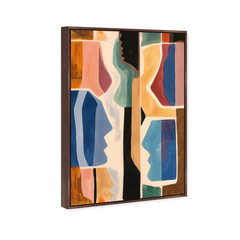 Oliver Gal Vibrant Connections II Abstract - Heavy Gel Top Coat Framed Canvas Art, Gold, 37" H x 25" W