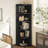 Finkel 66.9" H x 17.2" W Fan-Shaped 6-Tier Corner Bookcase, Wooden Opening Bookshelf-518053611
