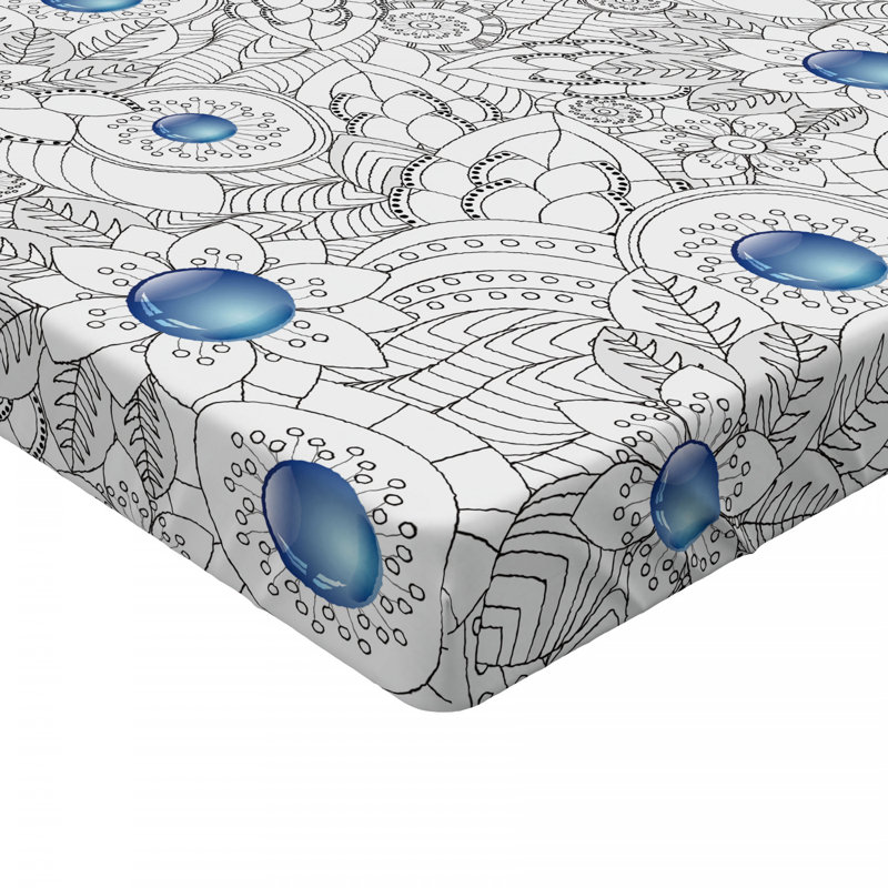 Microfiber Floral Fitted Sheet, Queen Fitted Sheet