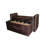 22" Shoe Storage Bench, Brown Suede