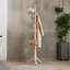 8 - Hook Wooden Coat Stand With Adjustable Height Hallway Entryway Furniture