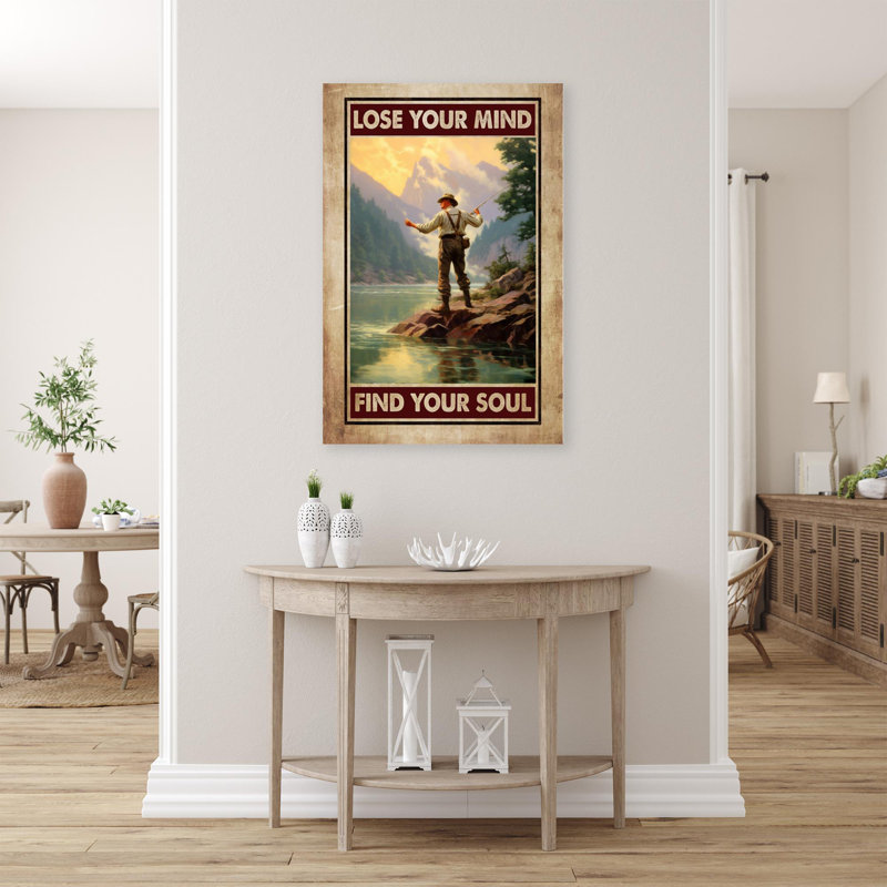 «Fishing Lose Your Mind On», impression, H 14 po x l 11 po x P 1,25 po
