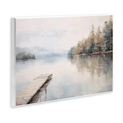 Old Lake Dock View Wall Plaque Art by Arlington Prints