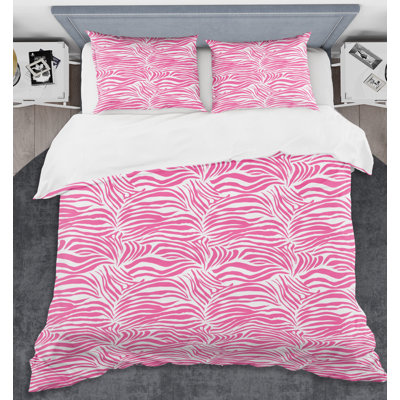 Ensemble de housse de couette mid-century glamour zèbre animal