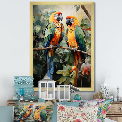 " Two Parrots On Branch III "
