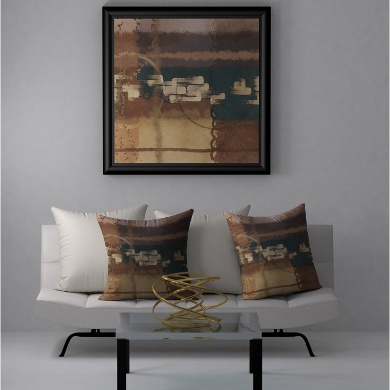 Abstract Reversible Throw Pillow, 24" x 24"