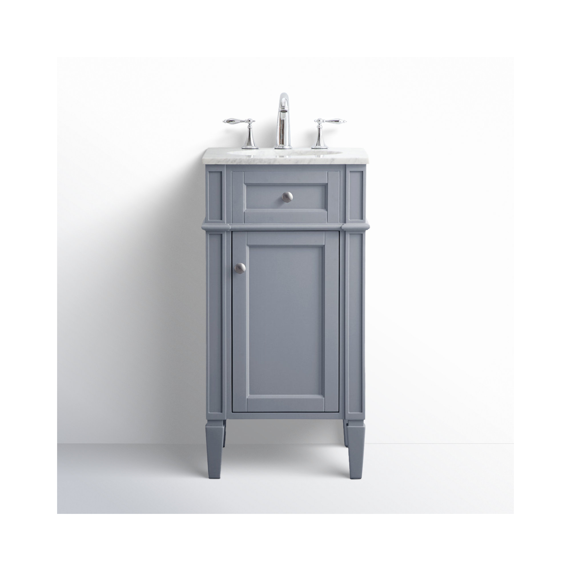 Rivers 18'' Single Bathroom Vanity, Gray