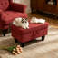 Repose-pieds rembourré en flanelle avec repose-pieds Athiste-1662927493