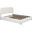 Lit plateforme avec toison blanche et housse de rangement hydraulique efficace-1630150070