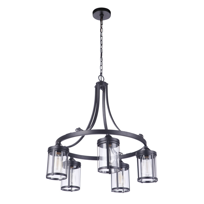 Lariah 5 - Light Traditional Chandelier, Black