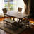 6-Piece Wood Half Round Dining Table Set Kitchen Table Set