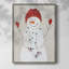 Festive Snowman III, reproduction encadrée - bois massif-619031363