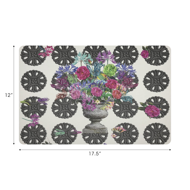 Pistils Metal Bouquet Pebble 17.5" Vinyl Placemat