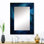 «Blue Swirl Wave Spiral I», miroir mural décoratif à spirales abstraites, miroir moderne, impression sur métal