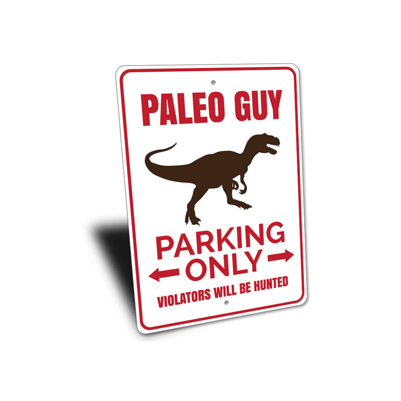 Enseigne en aluminium Paleo Guy, H 18 po x l 12 po x P 0,06 po