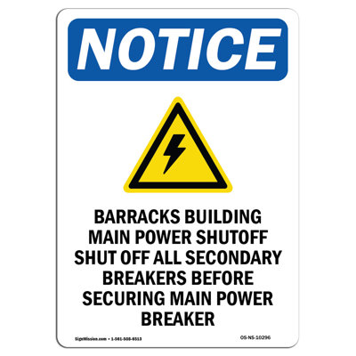 Barracks Building Aluminum Sign 18 x 24