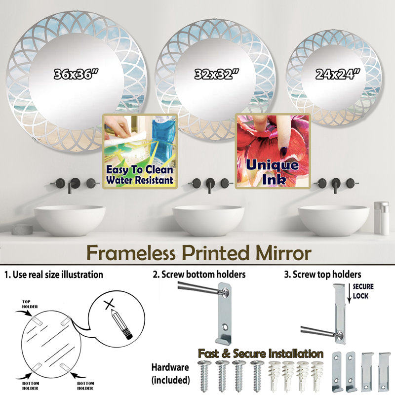 Eckero Circle Mirror, 24" x 24"