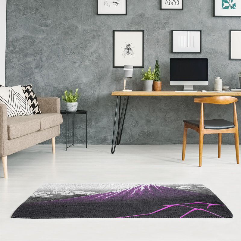 Tapis mauve/gris pour la foudre au-dessous du summit, Rectangle 3 pi x 5 pi