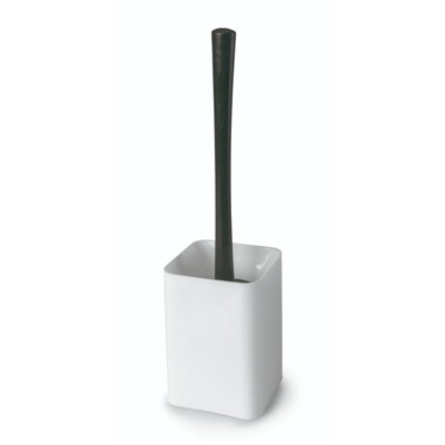 Spectrum Toilet Brush & Holder White Square