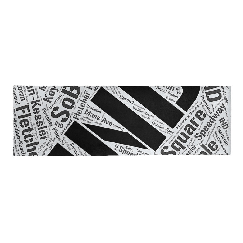 Tapis à tissage plat area black, Tapis de couloir 2,5 pi x 8 pi