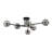6 - Light Linear Sputnik Glass Semi Flush Mount