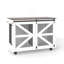 Armoire de rangement, cage mobile pour chien avec porte rabattable, armoire décorative avec système à 5 roulettes