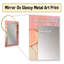 «Pink Gold Minimalisme Poteries», grand miroir à spirales abstraites, décor de miroir mural rose unique, impression d'art en métal-1049447659