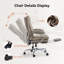Office Desk Chairs With Foot Rest, Fully Reclining Ergonomic Executive Office Chair With Armrests, High Back Comfy Swivel Computer Chair With Wheels And Lumbar Support-314941351