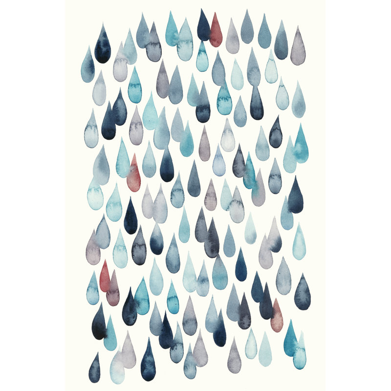Watercolor Drops II - Wrapped Canvas Art Prints, 46cm H x 30cm W x 3.8cm D
