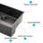 33 Farmhouse Sink - 33*21*10 Inch Kitchen Sink Stainless Steel 16 Gauge Apron Front Kitchen Sink-111876006