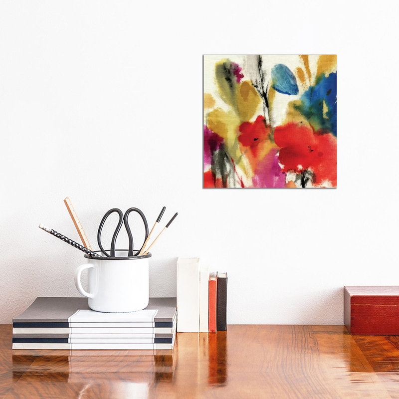 Watercolour Florals II by Asia Jensen - Wrapped Canvas Print, 30.48 cm H x 30.48 cm W