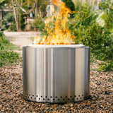 19.6 Inch Smokeless Fire Pit With Removable Ash Pan - Portable Outdoor Fire Pit - Stainless Steel Wood Burning Fireplace, Ideal For 4-6 People