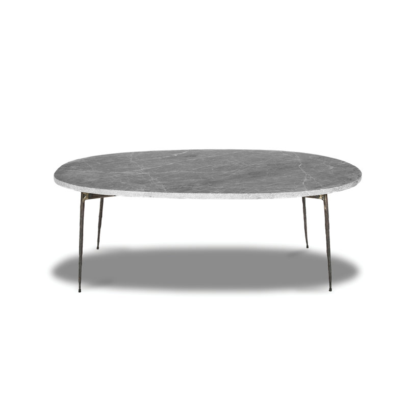 Table basse avec rangement Tuk Tuk, Marbre gris, H 14 po x l 39 po x P 28 po