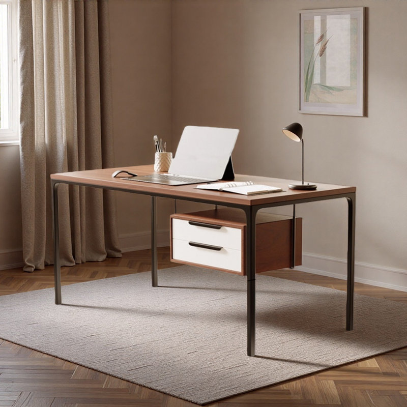 Bureau d'ordinateur spacieux au design artistique exquis, H 29,52 po x l 78,74 po x P 27,55 po