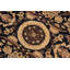 Tapis oriental noir / beige / rouge foncé en laine noué à la main 8 pi x 9 pi 9 po Roby