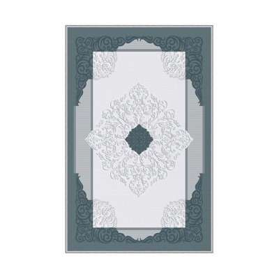 Luxurious Woven Carpet, 2.6 x 4.0 ft | 100% Polyester, 650 g/m², 8 mm Pile Height | Antibacterial, Non-Slip Underside | Machine Washable & Easy Care | Perfect for Home Decor, Living Room & Bedroom