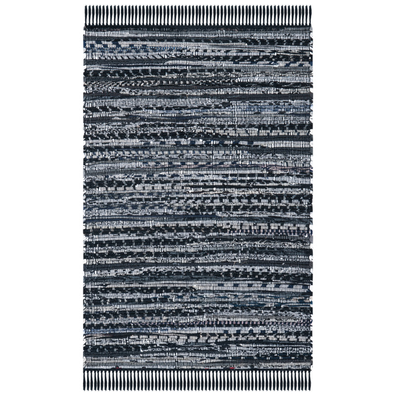 Tapis en coton tissé à la main Rag, Rectangle 4 pi x 6 pi