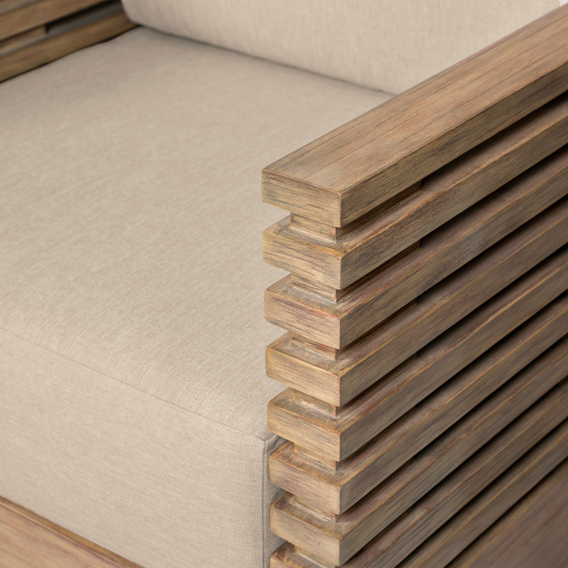 Chaise de patio Fritz, Taupe performance