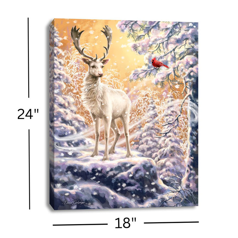 Wonderland Reindeer 18 x 24 entièrement illuminé, impression DEL ColorChange