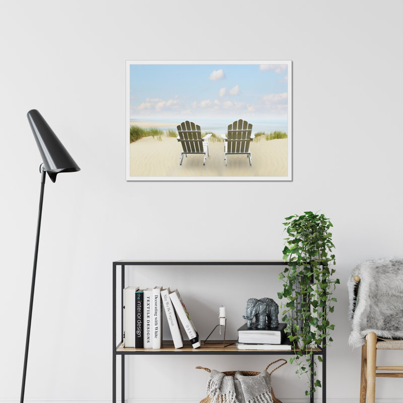 Beachscape I by James McLoughlin - Print, 34cm H x 50cm W, White Framed Paper Print
