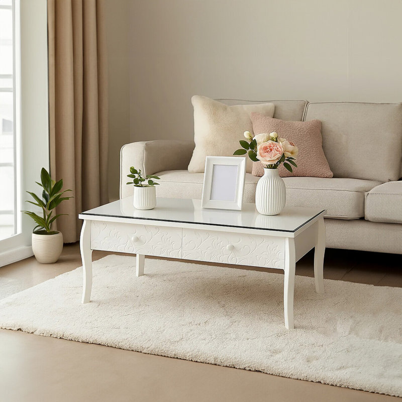 Kaleen Four Leg Coffee Table with Storage