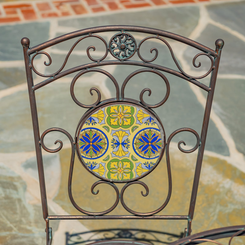 Plato Three Piece Mosaic Bistro Set