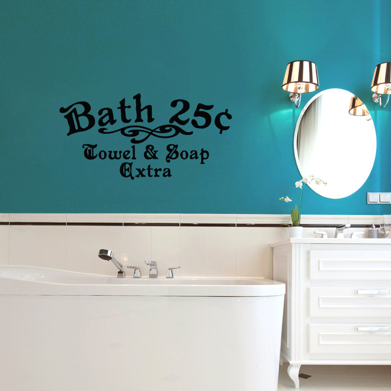 Adhésif décoratif 25cents pour salle de bain et savon, Noir