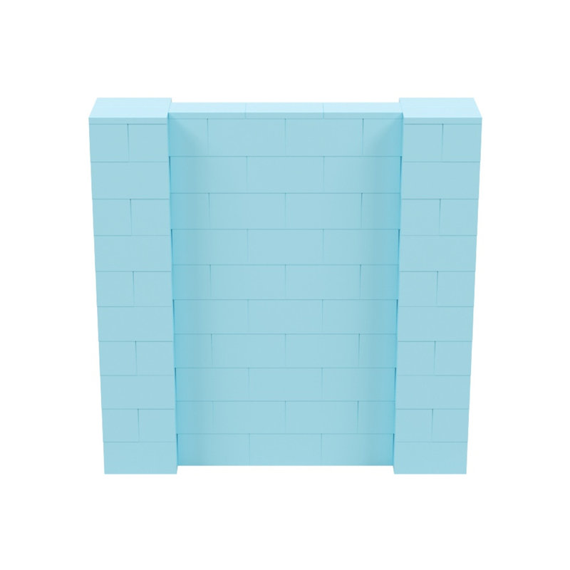 Ensemble mural de blocs géants 7 'T, H 60 po x l 60 po x P 12 po, Bleu clair