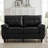 59" Modern Faux Leather Loveseat Couch - Solid Wood Frame, Storage & Oversized Armrests, Breathable PU Sofa-886637170-886637168-886637169