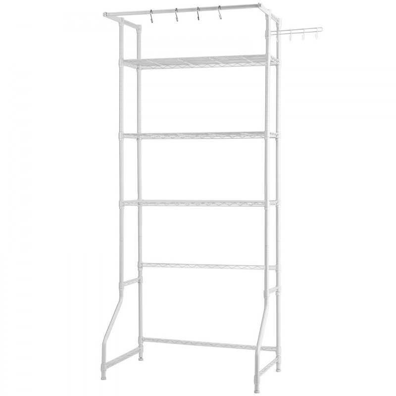 Steel Freestanding Bathroom Shelves, White