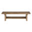 Upholstered Bench with Shelves